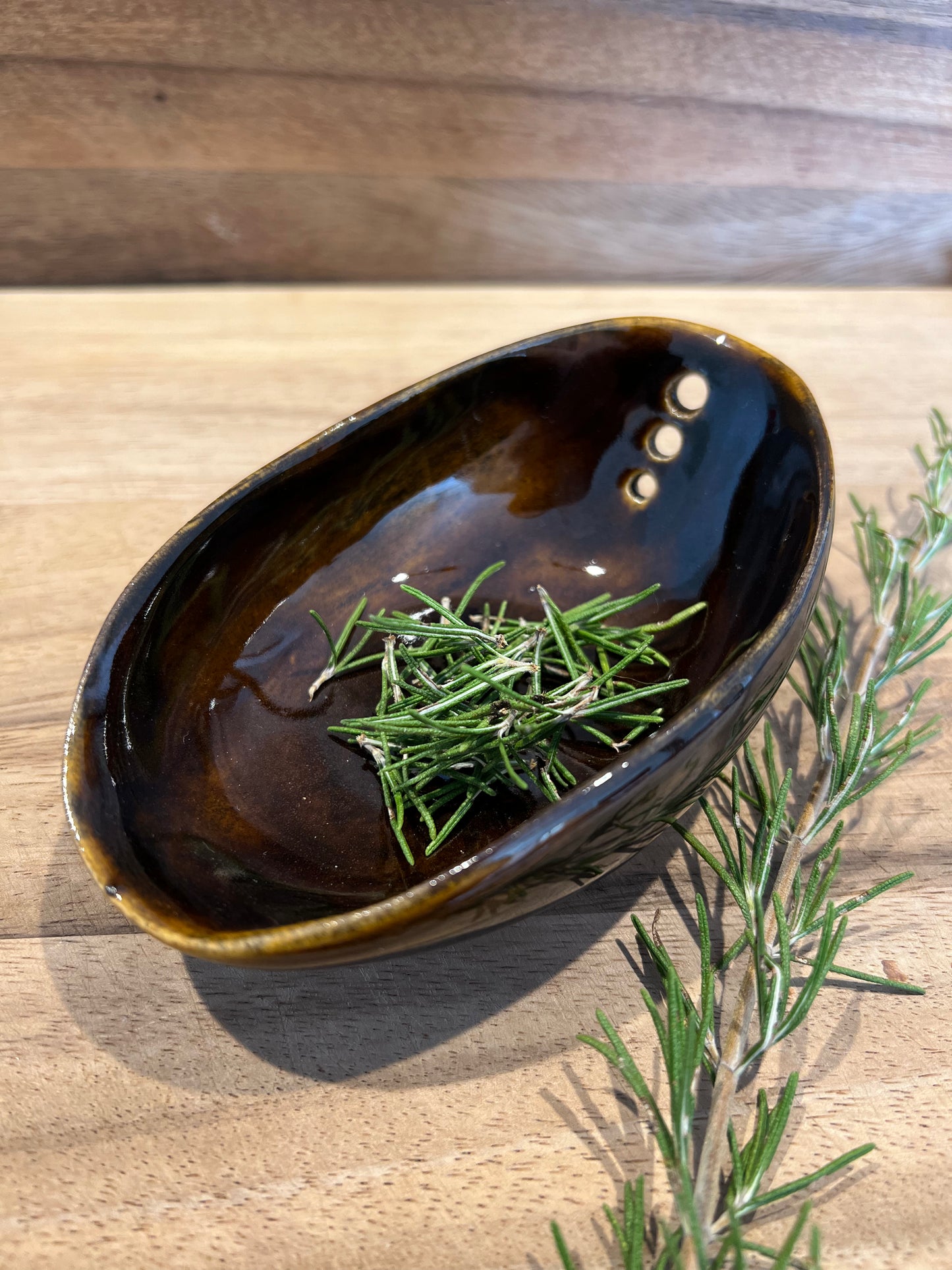 Ceramic Herb Stripper Bowl