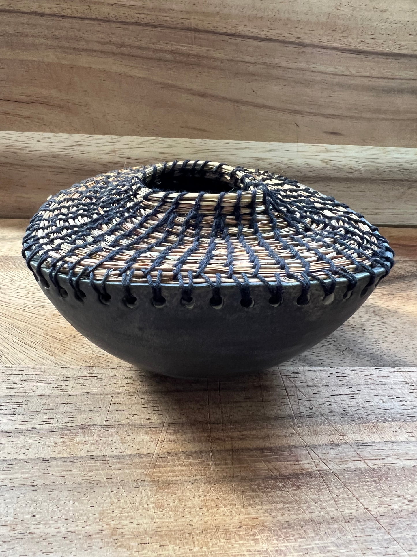 Ceramic and Pine Needle Bowl