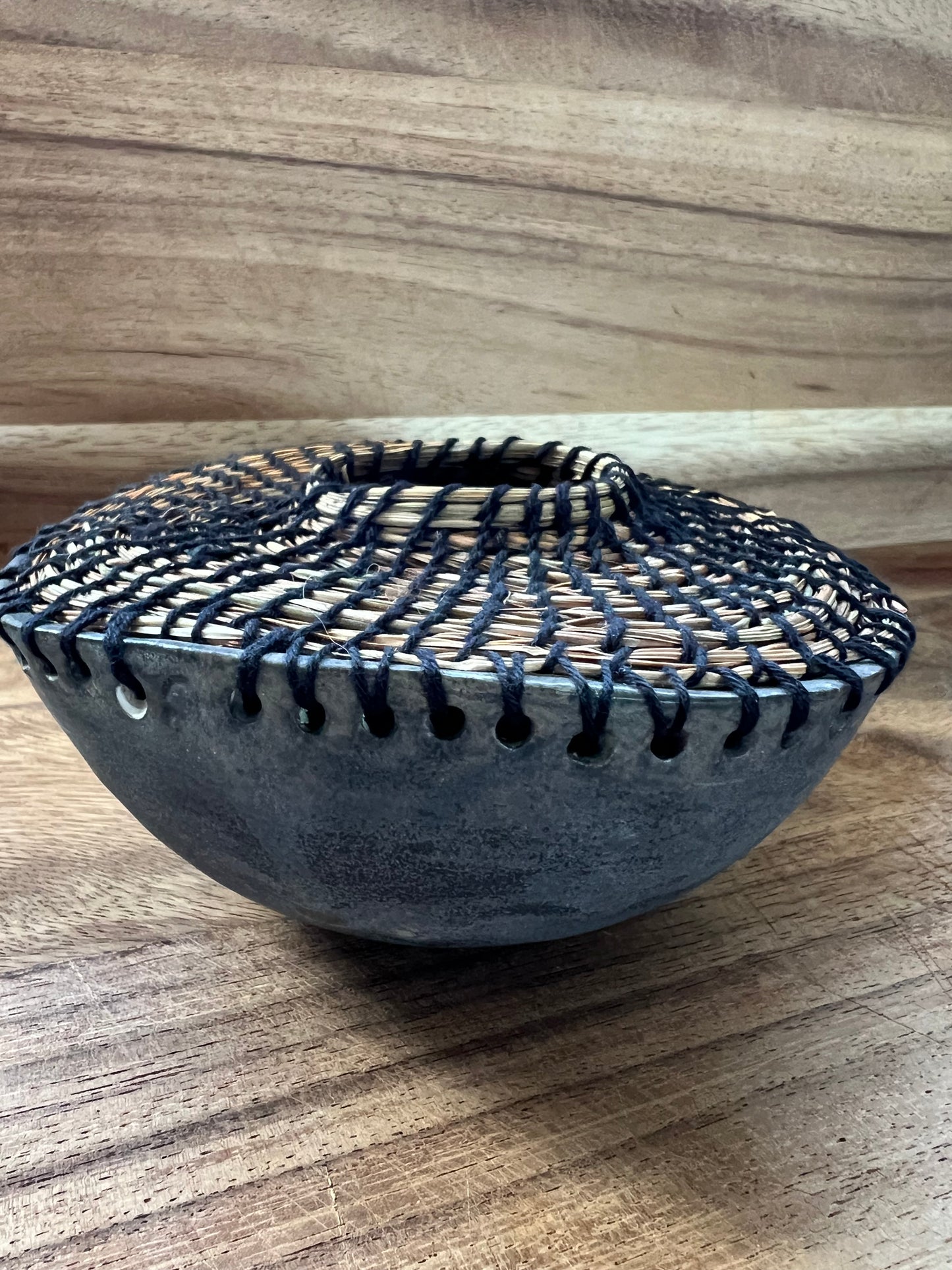 Ceramic and Pine Needle Bowl