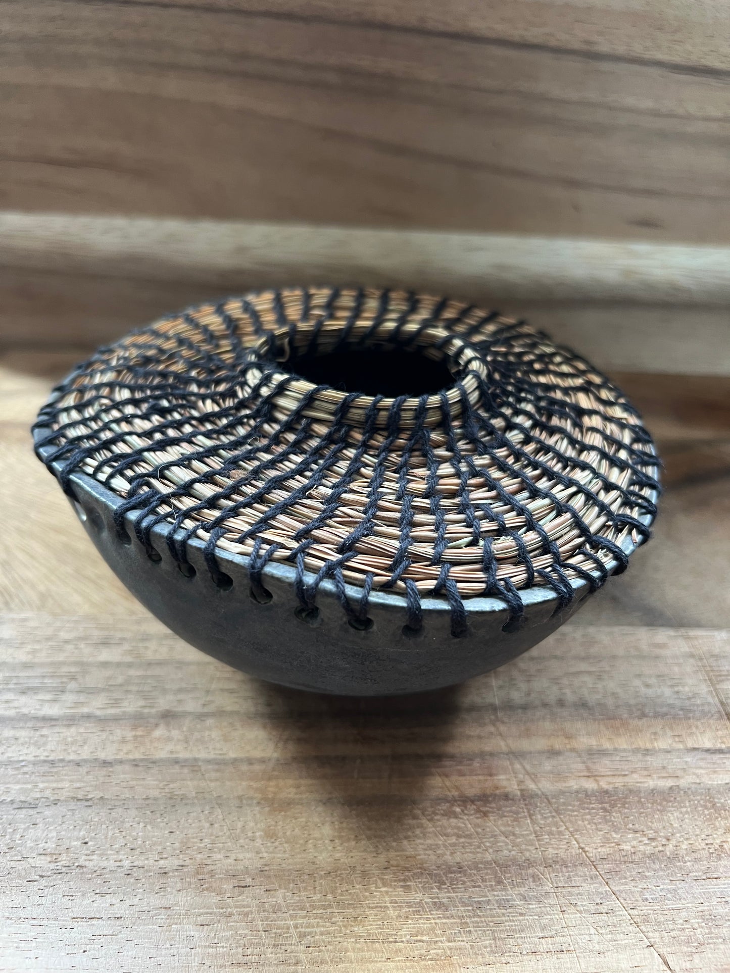 Ceramic and Pine Needle Bowl