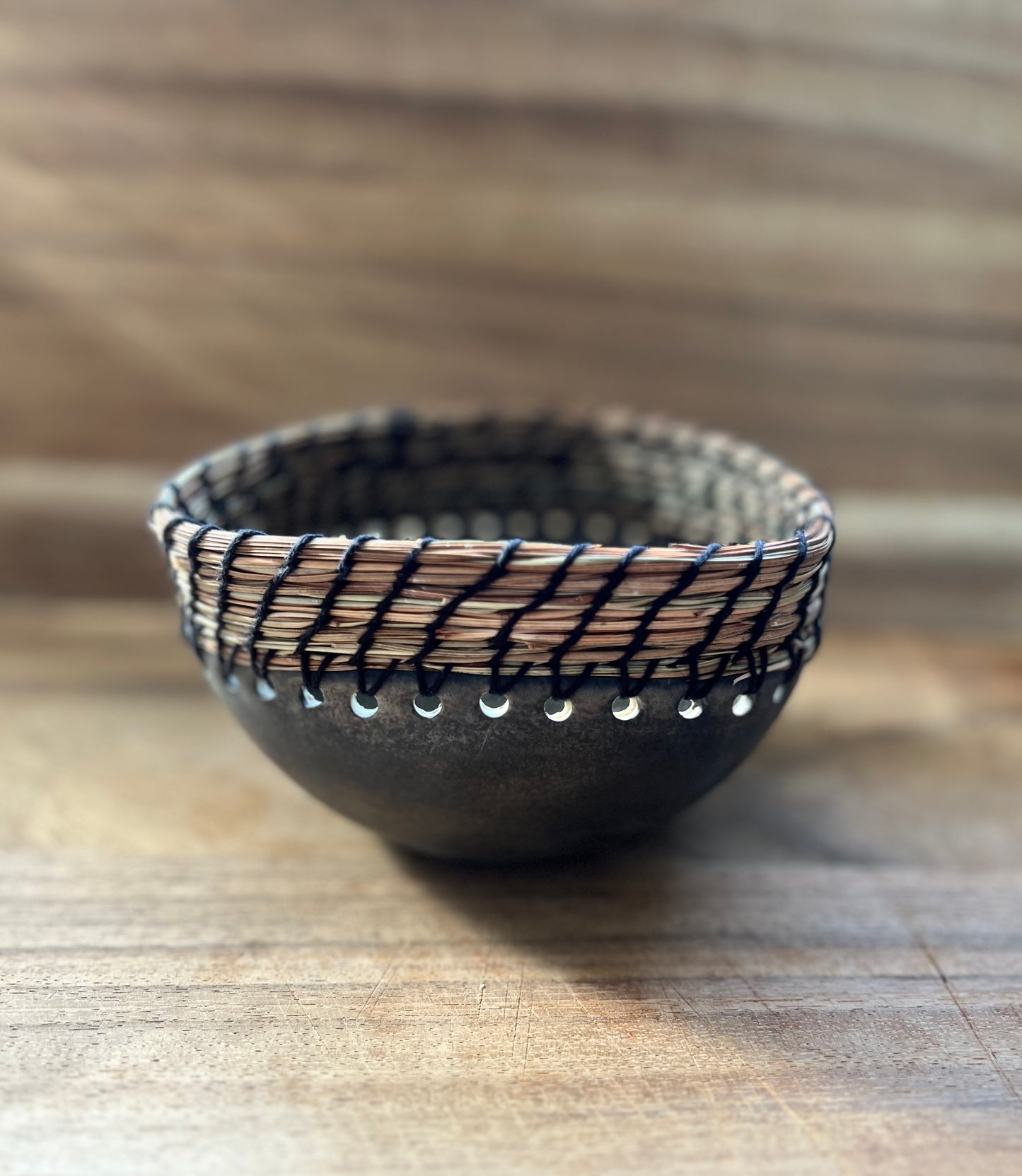 Ceramic and Pine Needle Bowl