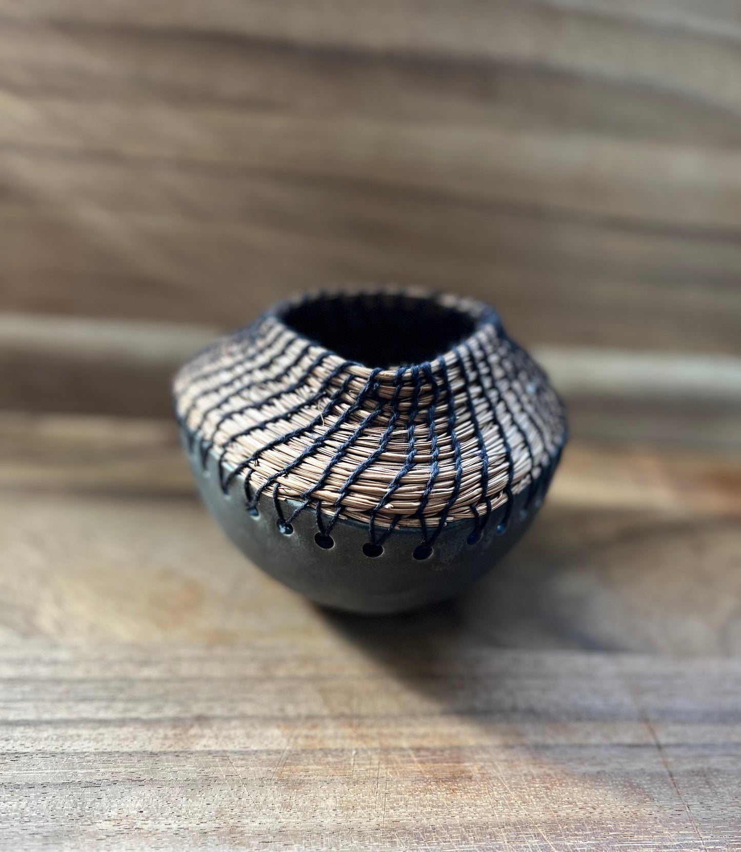 Ceramic and Pine Needle Bowl