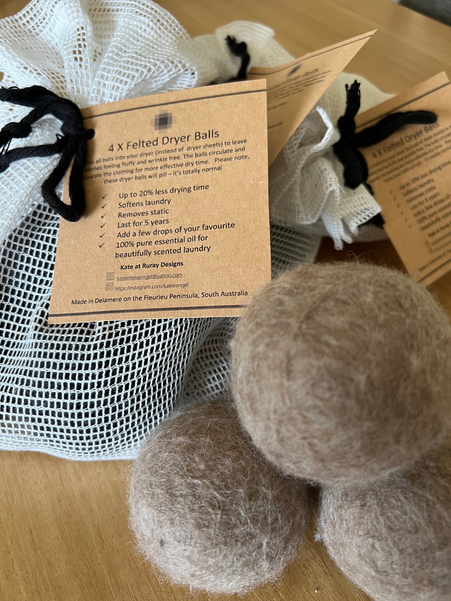 Felted Dryer Balls