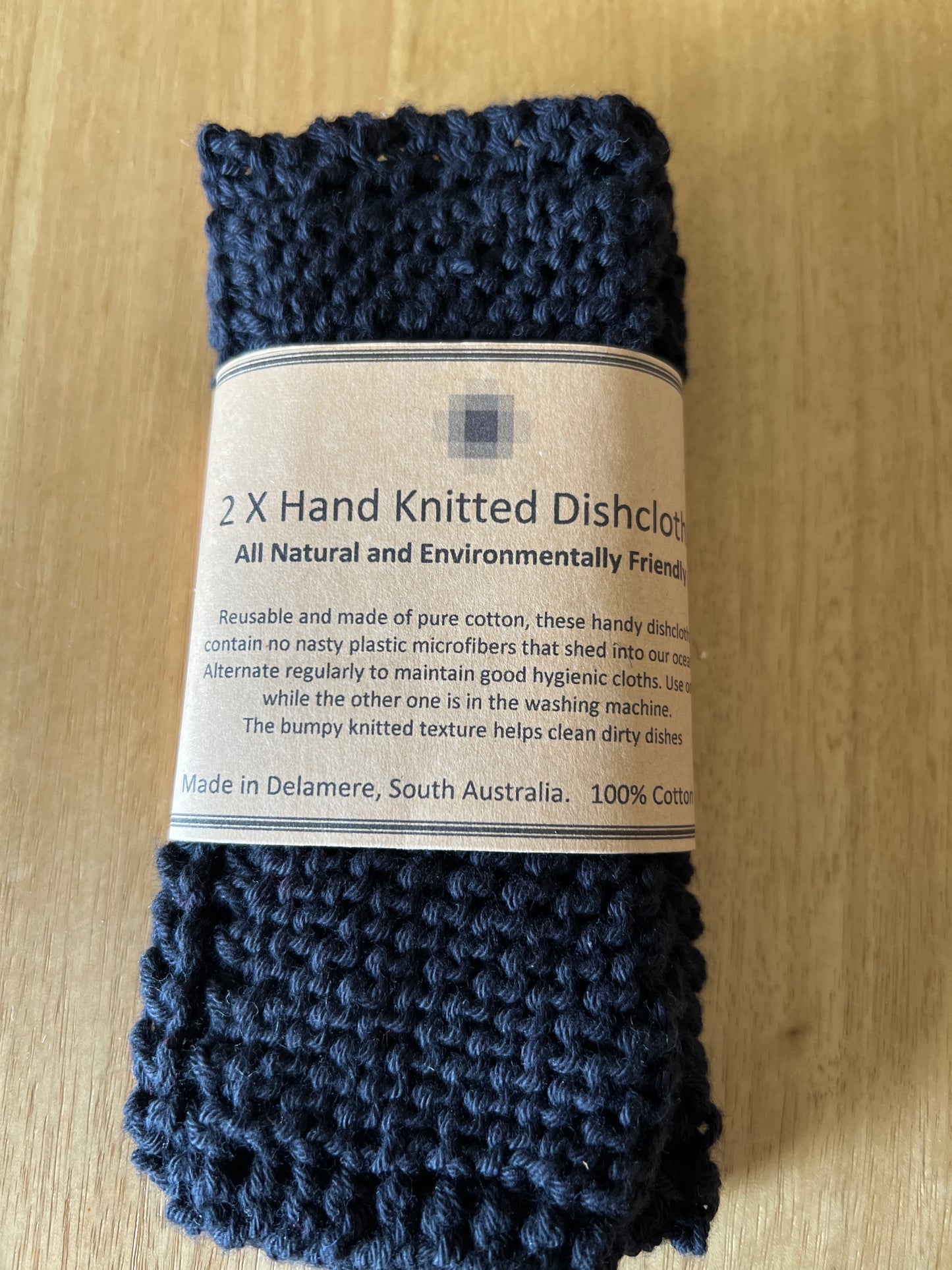 Knitted 2-Pack Face Washer / Dishcloth