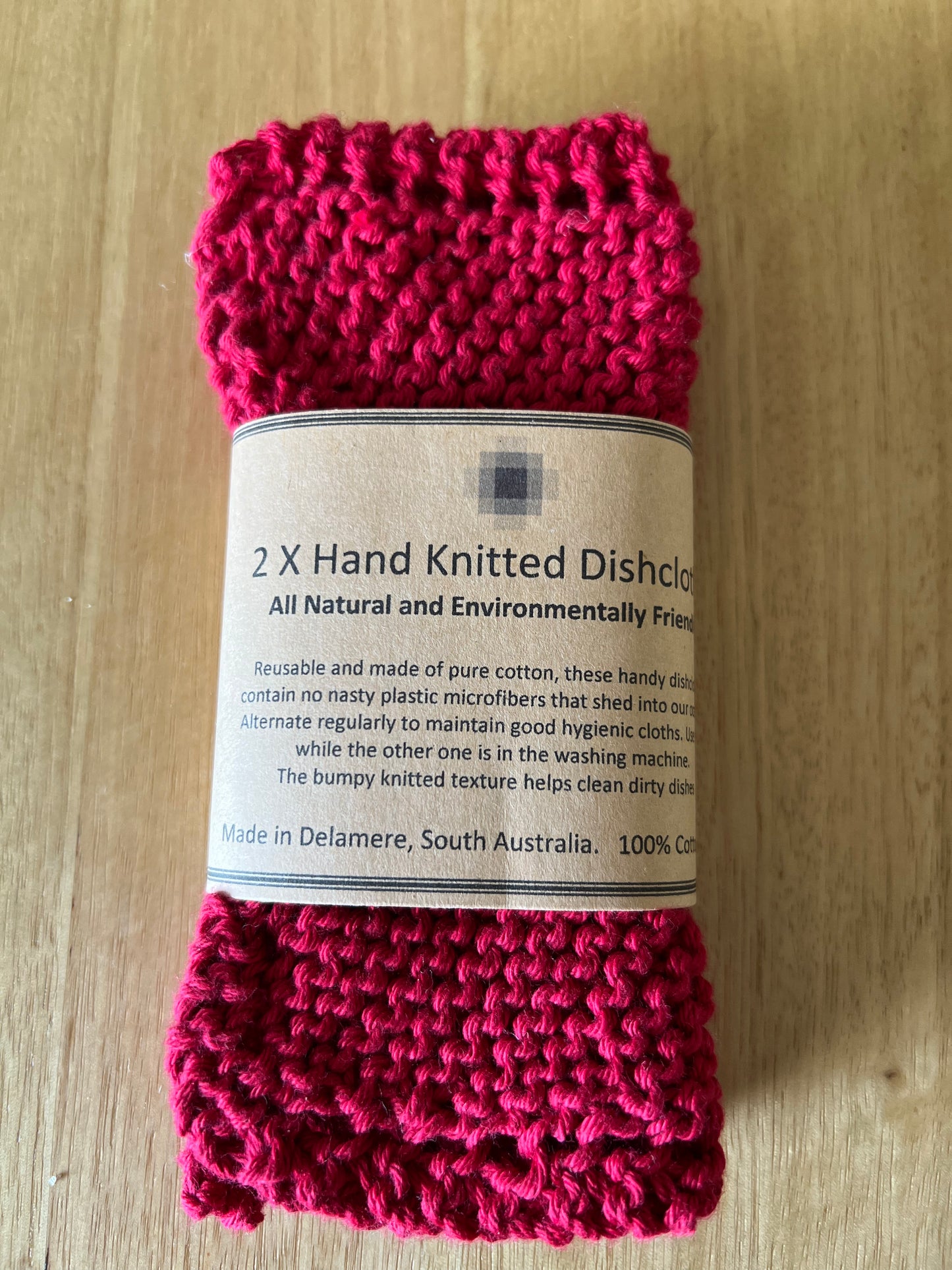 Knitted 2-Pack Face Washer / Dishcloth