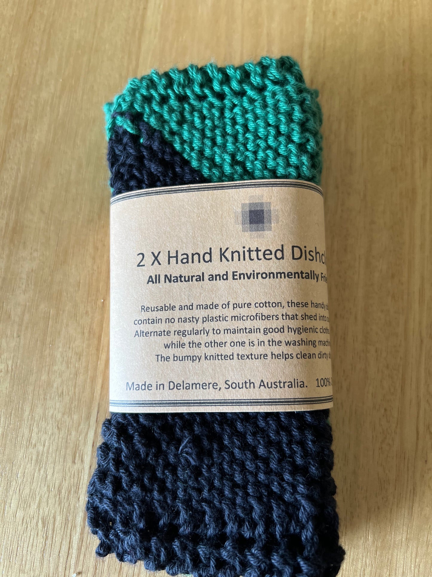 Knitted 2-Pack Face Washer / Dishcloth